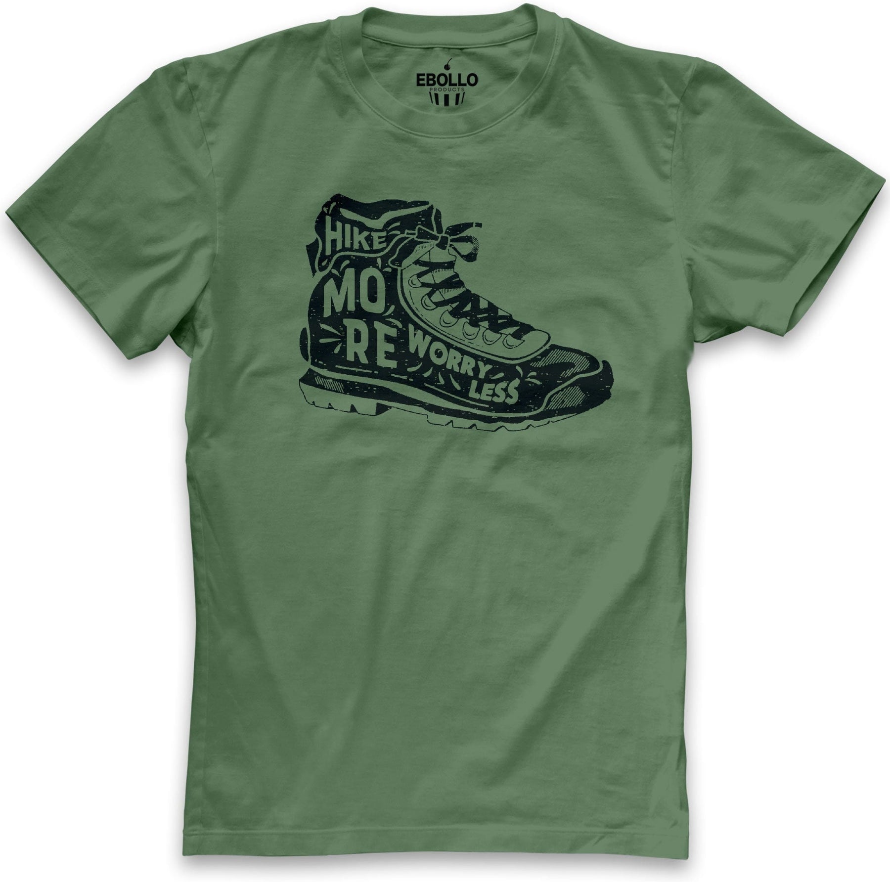 Hiking Shirt, Hike More Worry Less Shirt, Funny Shirt Men - Hiking Boot  Tee - Fathers Day Gift - Camping T Shirts - Vacation Trip Tshirt